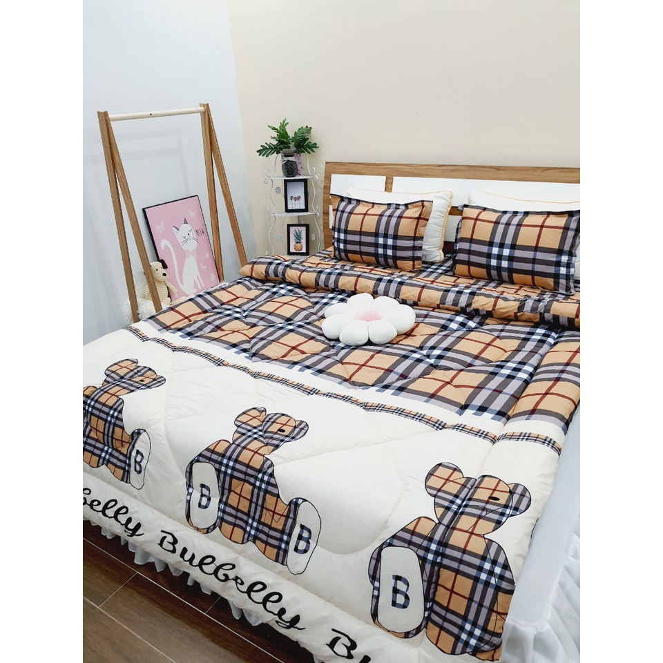 (Giá rẻ)  Chăn mền phao poly cotton mẫu Thỏ dâu có ruột bông dày loại 1 (được chọn mẫu) - Nguyệt Ánh Bedding