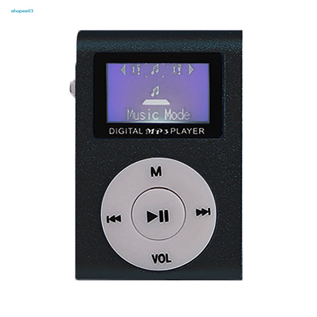 Máy Nghe Nhạc MP3 Dạng Kẹp Bằng Kim Loại Có Màn Hình LCD Chạy Bộ USB MP3
