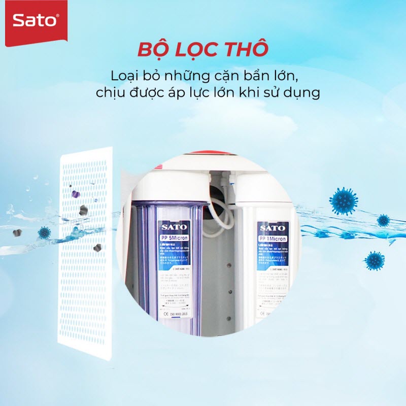 Máy lọc nước RO Sato không tủ KT3880