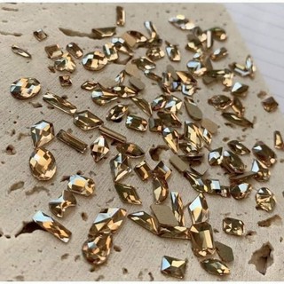 Đá khối nail chân bằng mix 100 viên đính móng tay siêu sáng