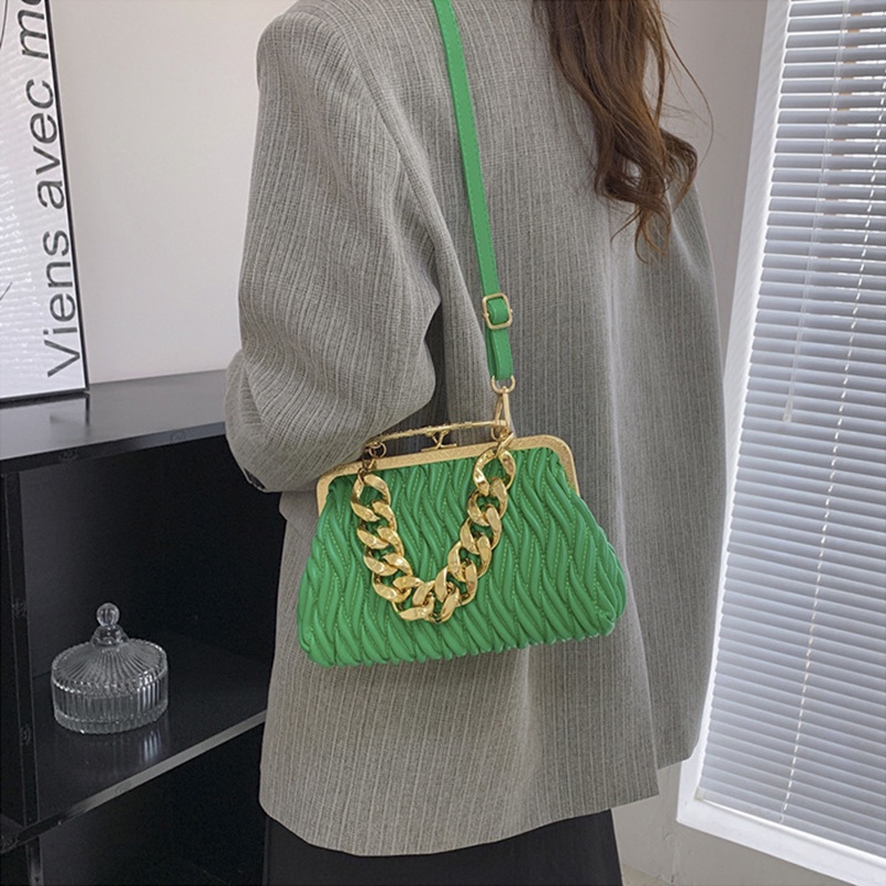 IELGY Túi Đeo Chéo Dây Xích Phong Cách Pháp Thời Trang Cho Nữ