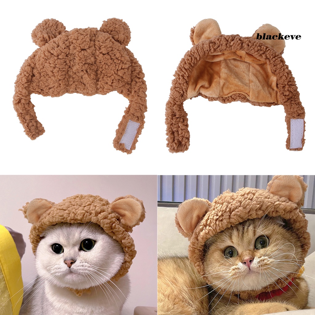 Mũ Len Tai Gấu Dễ Thương Cho Thú Cưng