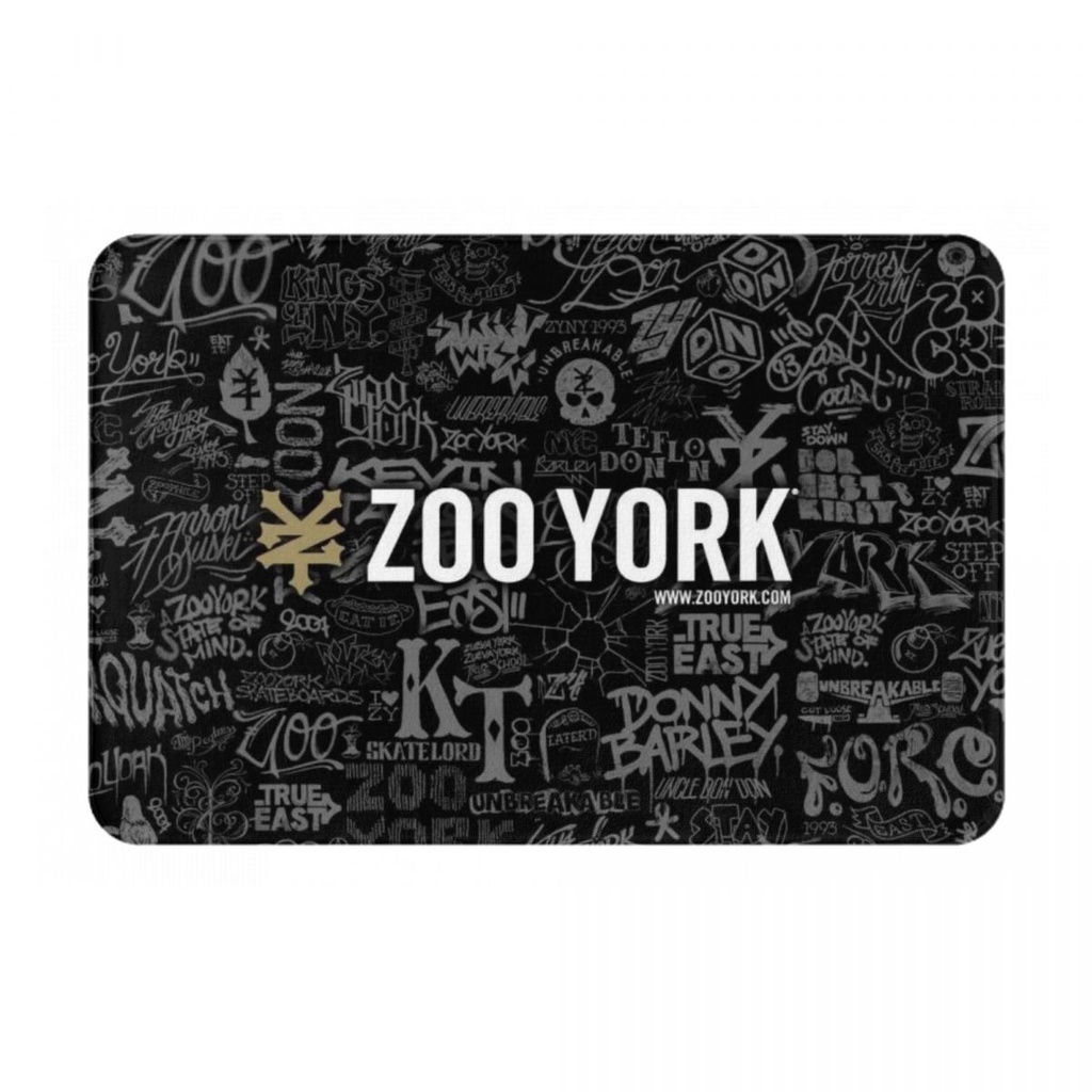 Thảm Chùi Chân Chống Trượt Thấm Hút Nước Nhanh Khô In logo Zoo York 16x24in Dành Cho Phòng Tắm