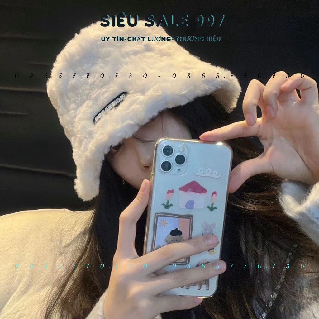 MŨ VÀNH QC DORAEMON CHẤT LÔNG THỎ XOẮN XỊN MỊN CAO CẤP