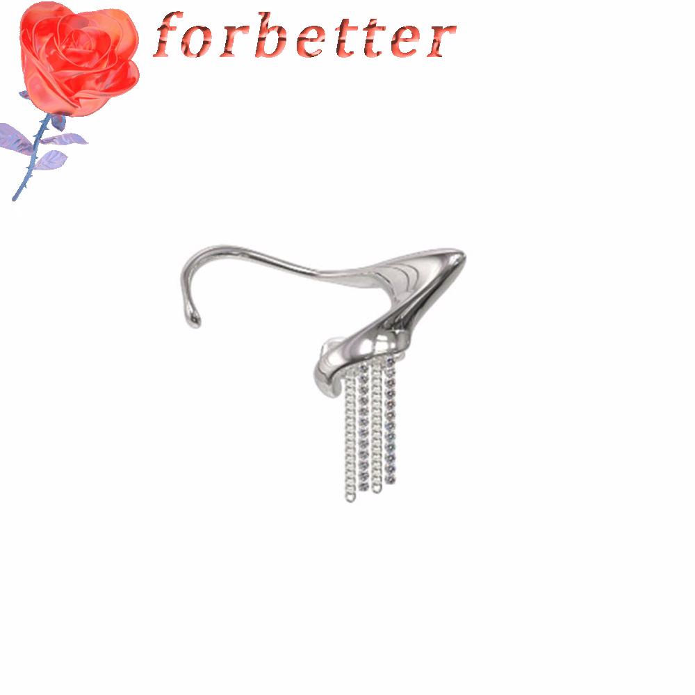 Khuyên Tai Dạng Kẹp Tua Rua Bằng Hợp Kim Phong Cách Punk Đơn Giản Cho Nữ