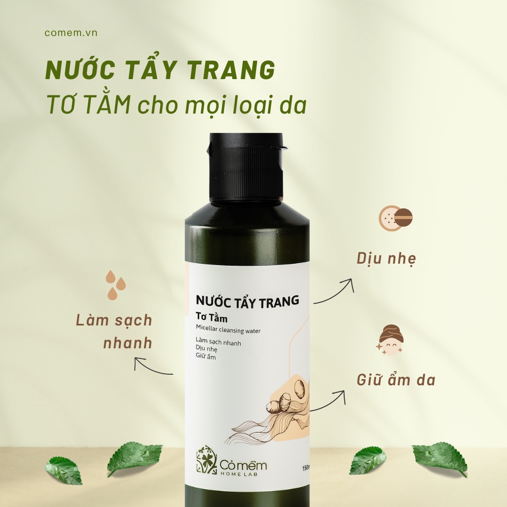 Nước Tẩy Trang Và Làm Sạch Cho Mọi Loại Da Tơ Tằm Cỏ Mềm 150ml