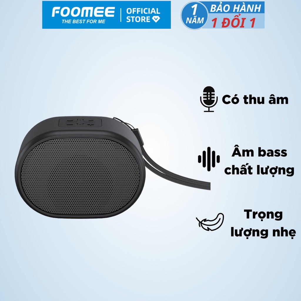 Loa Bluetooth Mini FOOMEE HH20 - Nhỏ gọn tiện lợi Âm thanh HD - Bảo hành 12 tháng 1 đổi 1