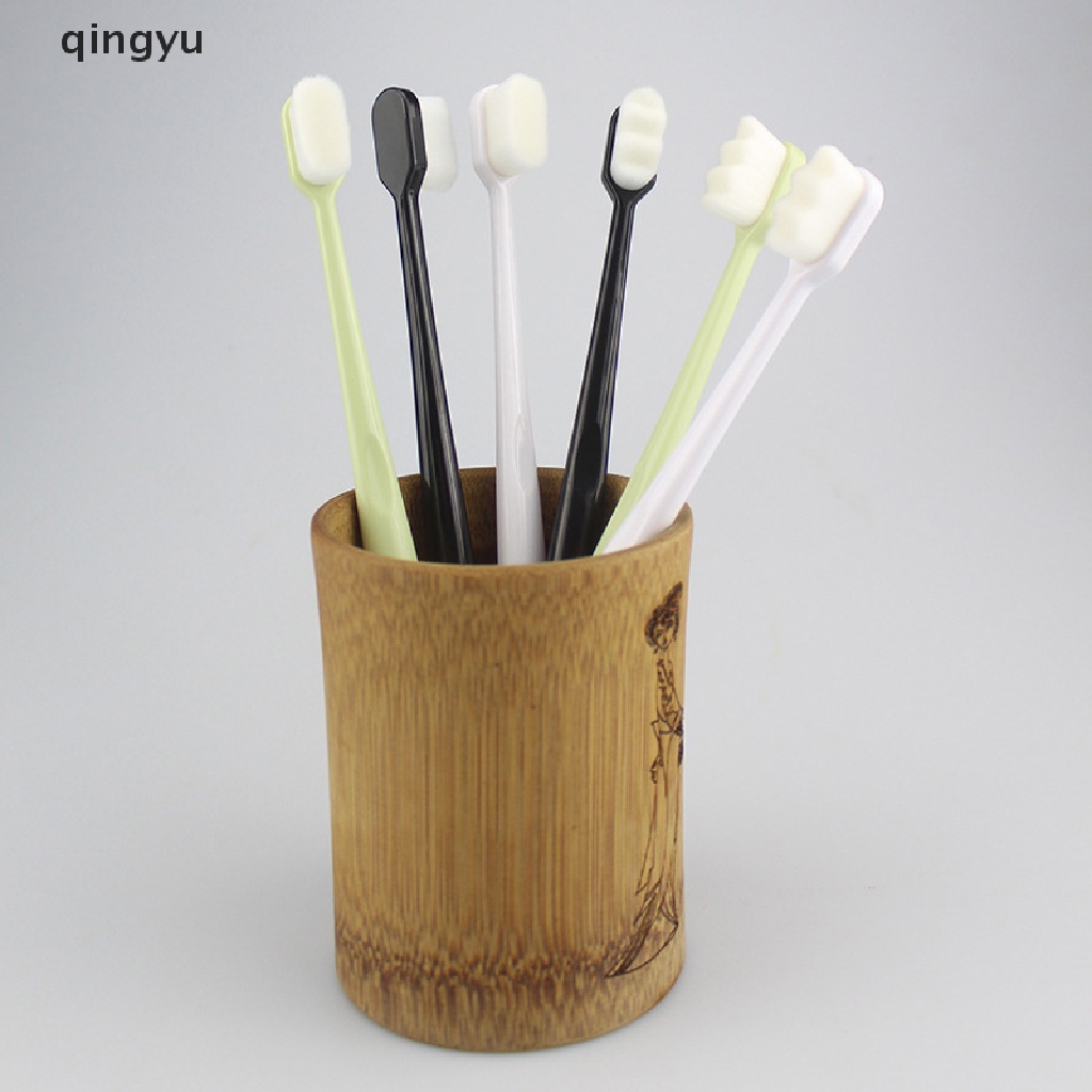 Bộ 3 Bàn Chải Đánh Răng Nano Lông Siêu Mịn Với Giá Đỡ Tiện Dụng