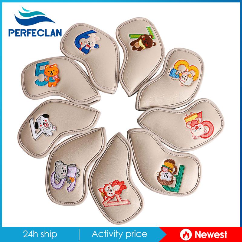 Set 9 Vỏ Bọc Đầu Gậy Đánh Golf Thể Thao Ngoài Trời