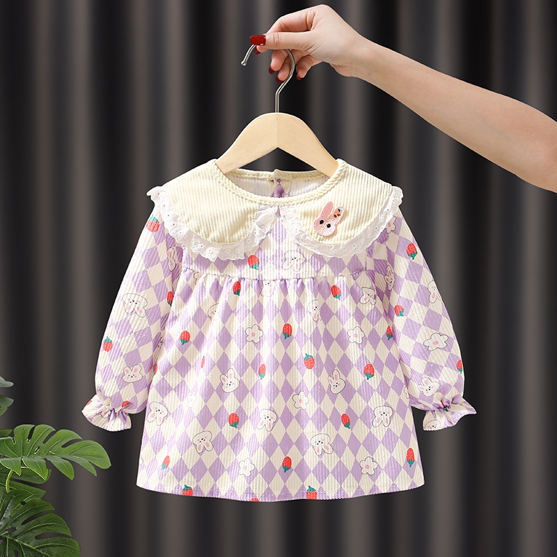 Nhanh Chóng❀Tạp Dề Chống Nước Chống Bẩn Phong Cách Công Chúa Phương Tây Bảo Vệ Mặc Đảo Ngược Cho Bé Gái