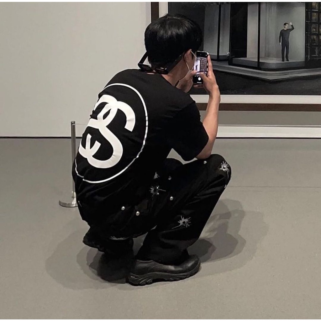 Áo thun unisex Stussy Big Link unisex form rộng vải cotton 100% cao cấp VNXK