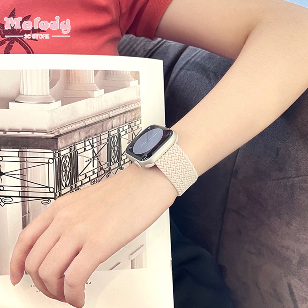 Dây Đeo Nylon Co Giãn Cho Đồng Hồ Thông Minh iwatch ultra 8 7 49mm 45mm 41mm iwatch series se 6 5 4 3 40mm 44mm 42mm 38mm