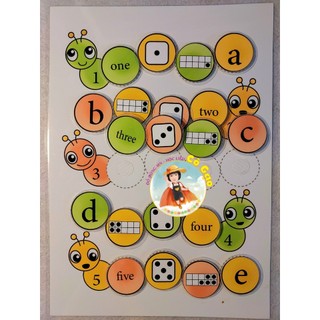 Bộ học liệu sâu bọ nhỏ xinh khổ a4-tặng trang bìa