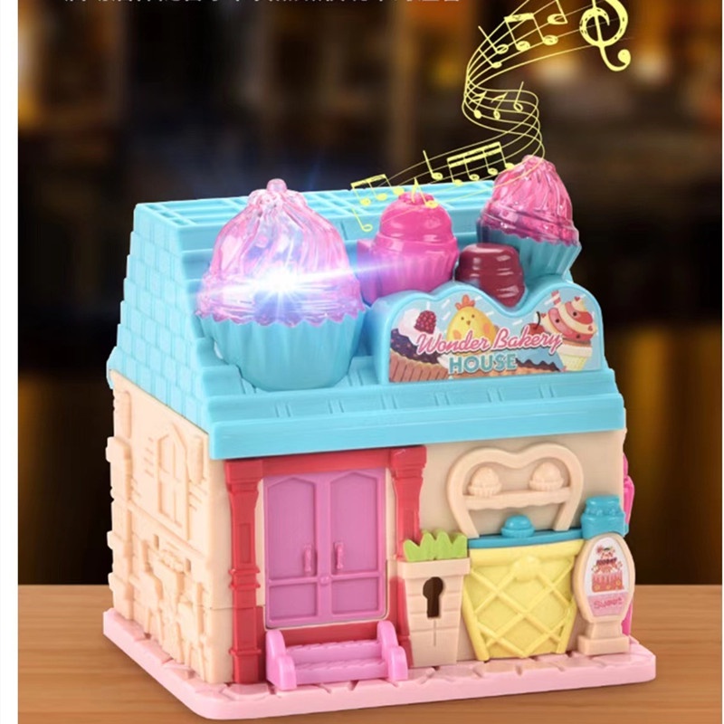 Đồ Chơi Nhà Búp Bê mini Có Nhạc Và Đèn Xinh Xắn Cho Bé Gái Từ 3-6 Tuổi