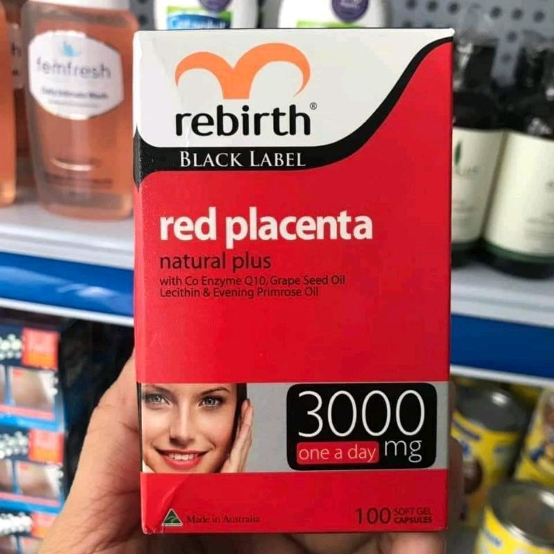 Viên uống nhau thai cừu đỏ Rebirth red placenta 3000mg