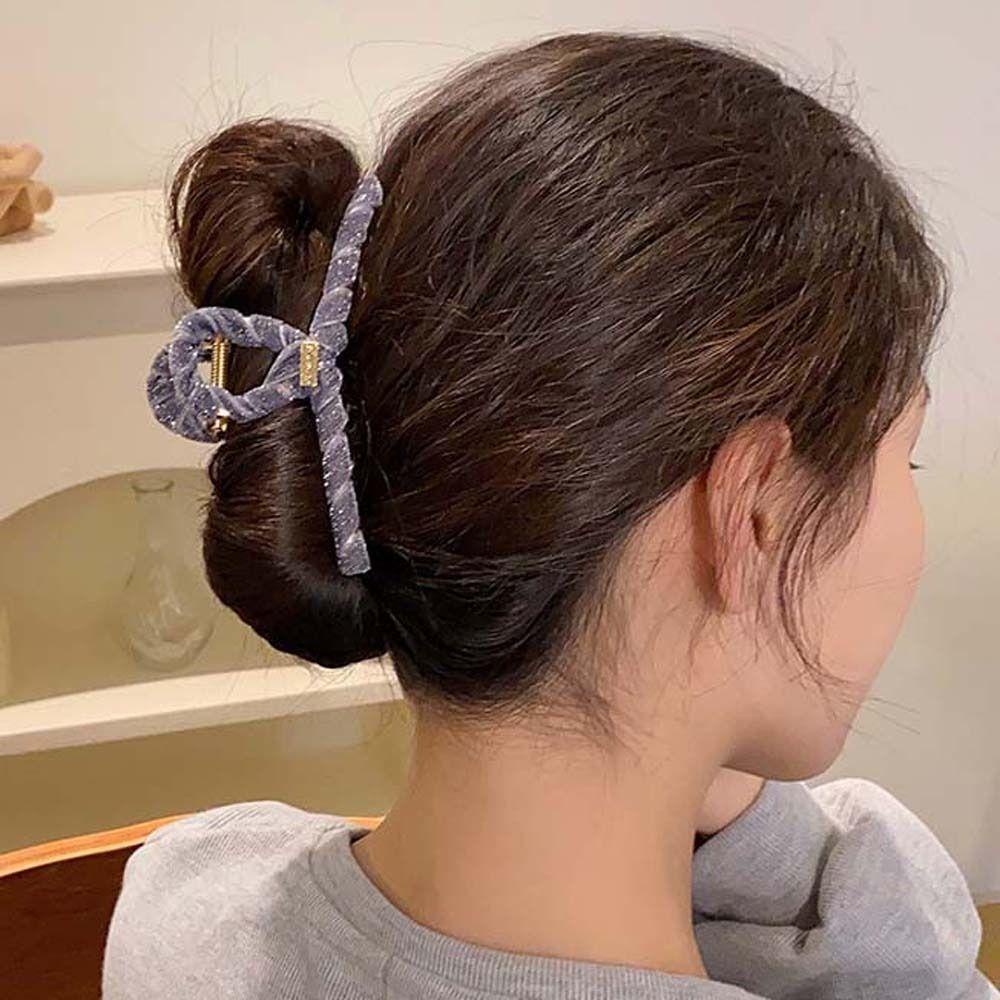 Kẹp Tóc Hình Cá Mập Màu Sắc Cà Phê Phong Cách Hàn Quốc Dành Cho Nữ