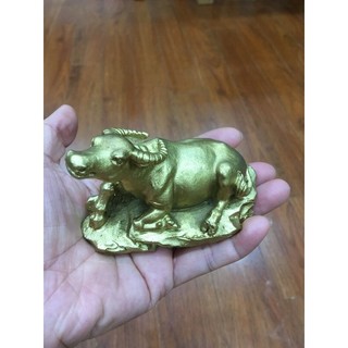 Tượng trâu đồng vàng đặt bàn