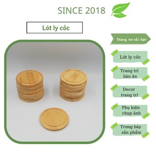 Đế lót ly ( cốc) gỗ tre