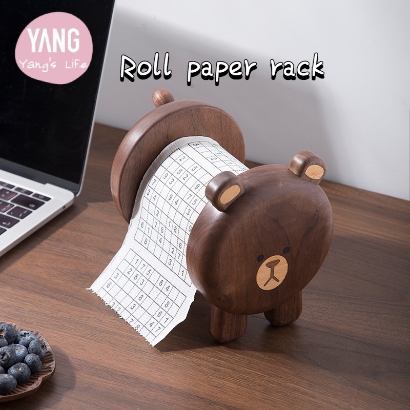 Giá Đỡ Cuộn Giấy Vệ Sinh Bằng Gỗ Trơn Thiết Kế Sáng Tạo