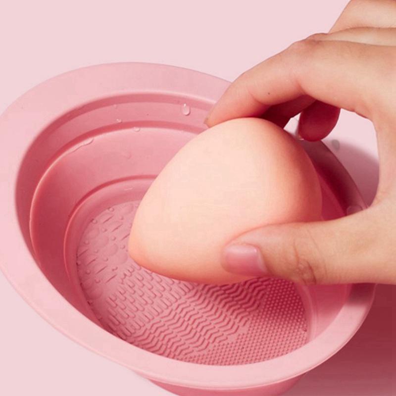 PVN53917 Dụng Cụ Silicone Vệ Sinh Cọ Trang Điểm Gấp Gọn Tiện Lợi