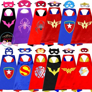 Áo choàng siêu nhân kèm mặt nạ cho bé trai và bé gái: Người nhện, siêu nhân, người dơi, người sắt, đội trưởng Mỹ, Elsa