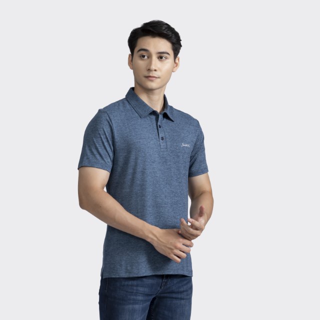 Áo polo thể thao nam INSIDEMEN logo thương hiệu chất thoáng khí thoải mái vải cotton trơn IPS058S2