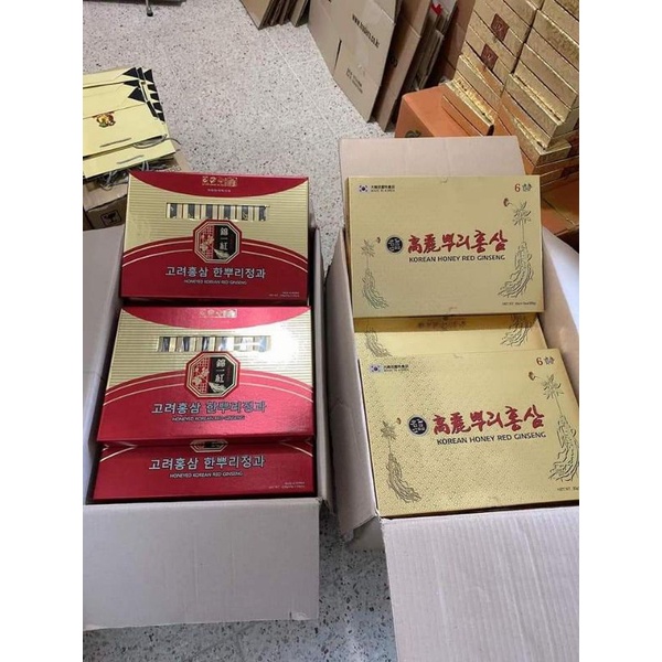 Sâm tẩm mật ong nguyên củ hộp vàng 200g Hàn Quốc