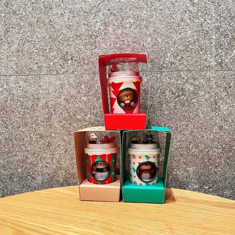 Starbucks Móc Khóa Hình Người Tuyết Hoạt Hình Đáng Yêu