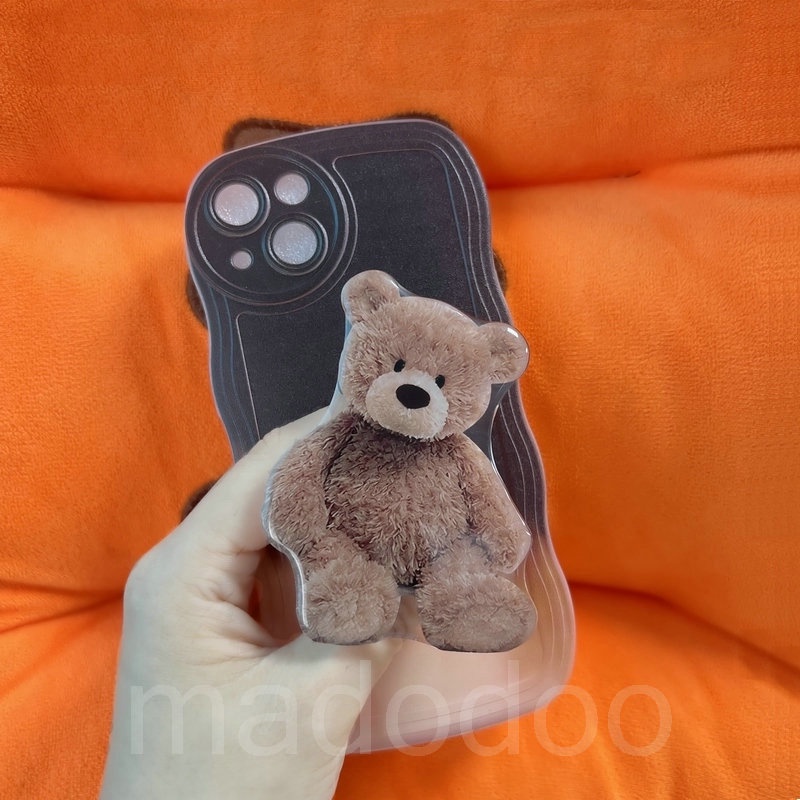 VIVO V27 V27E Y36 Y02 Y22 Y22S Y35 5G Y76 Y16 Y21 Y33S Y21S Y21T Y33T Y21A Y20 Y20i Y20S Y12A Y12S 2021 Y15S Y15A 2021 Y01 Y50 Y30 Y30i Y17 Y12 Y15 2020 Y3S U10 Y19 Y95 Y93 Y91 Y91i Y91C Y81 Y71 V23 V25 V25E V23E V5 V5S V9 Pro Bear Stand Phone Case BW 01