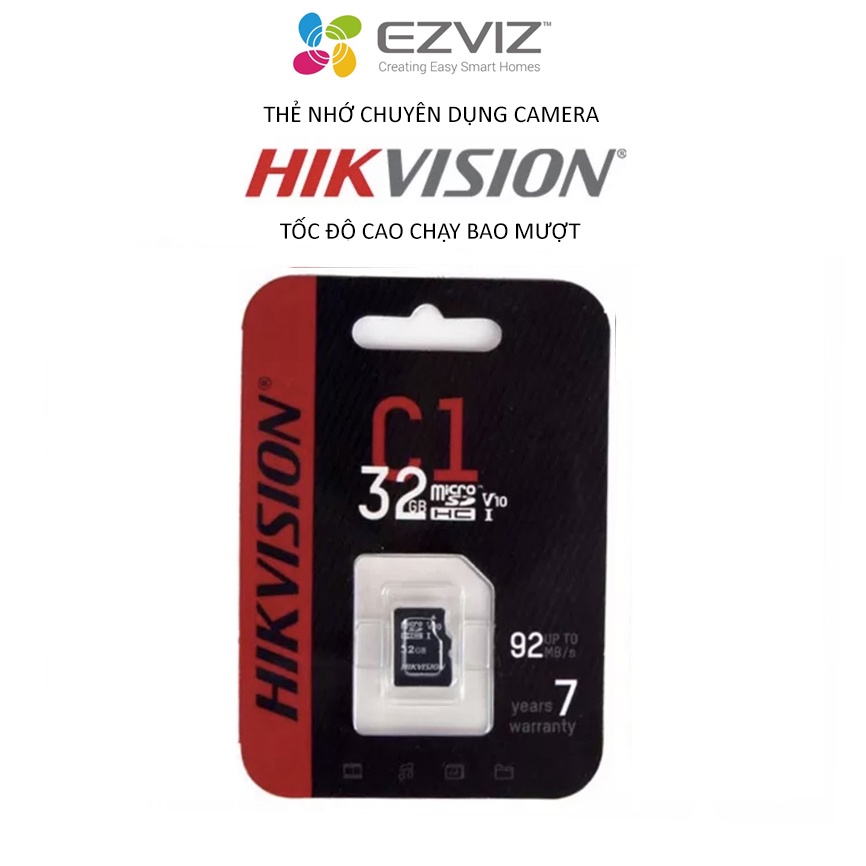 Thẻ Nhớ 64GB/32GB HIKVISION Chuyên Dụng Cho Camera EZVIZ, Điện Thoại, Camera Hành Trình Chính Hãng