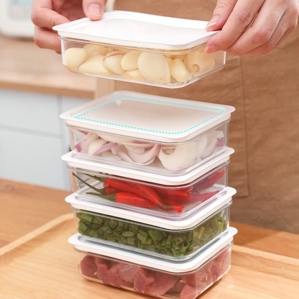 Hộp nhựa đựng thực phẩm trong tủ lạnh bảo quản tươi hộp lưu trữ đông lạnh trong suốt babo (TC22)