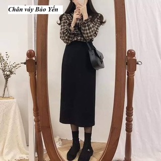 M11- Chân váy midi A dáng dài tới bắp