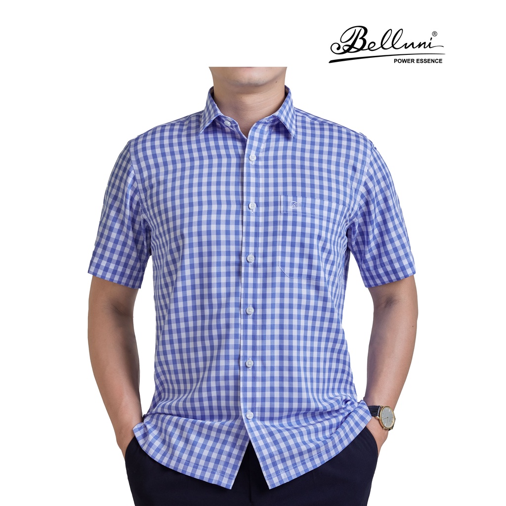 Áo sơ mi nam ngắn tay BELLUNI vải sợi tre chống nhăn thoáng khí - ABN.BP.BE.222.B5