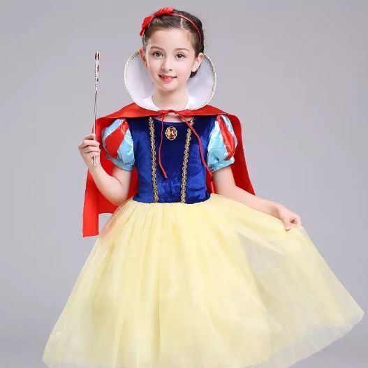 DISNEY Đầm Hóa Trang Công Chúa Bạch Tuyết Cho Bé Gái