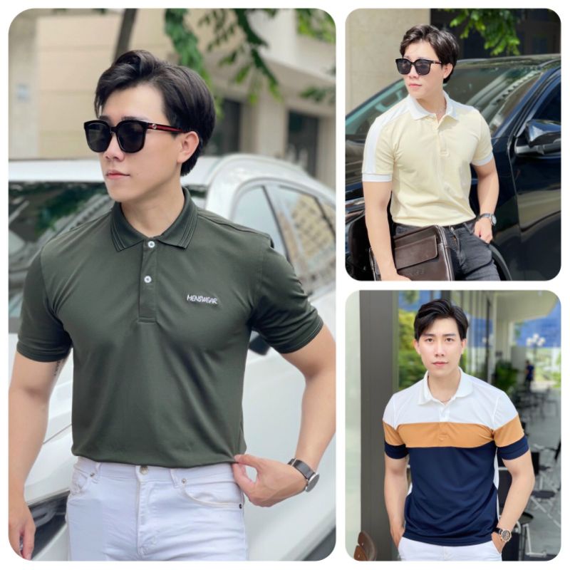 Áo polo nam XANH RÊU HOTTREND, áo cao cấp vải cá sấu size VNXK sang trọng, thời trang - HOKOMEN