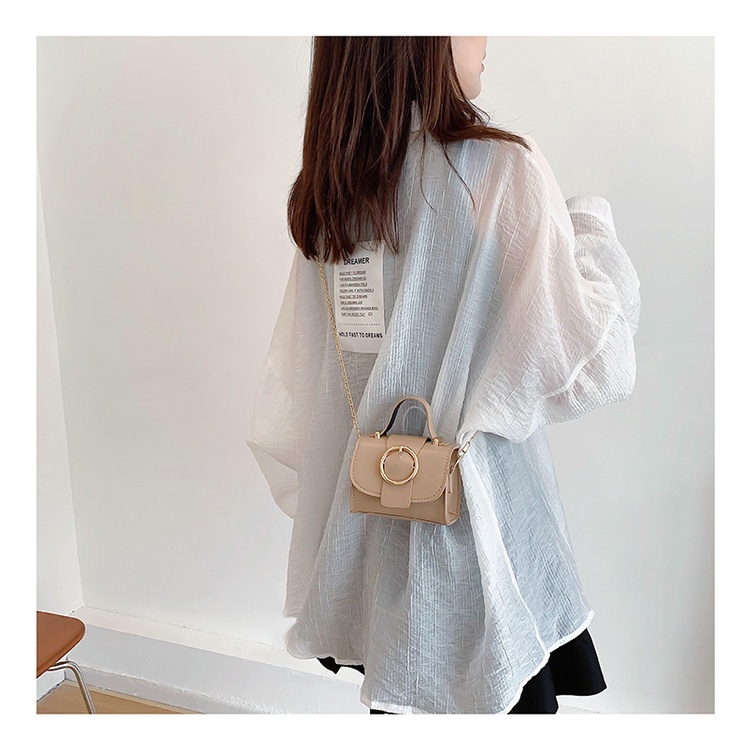 Túi Đeo Chéo Mini Hình Vuông Phong Cách Retro Thời Trang Cho Nữ