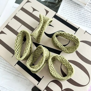 Set cột tóc màu xanh co giãn Modleaf Green tie set Hàn Quốc