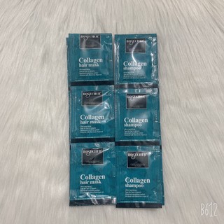 Cặp dầu gội xả mini bosecher collagen hấp phục hồi mềm mượt tóc