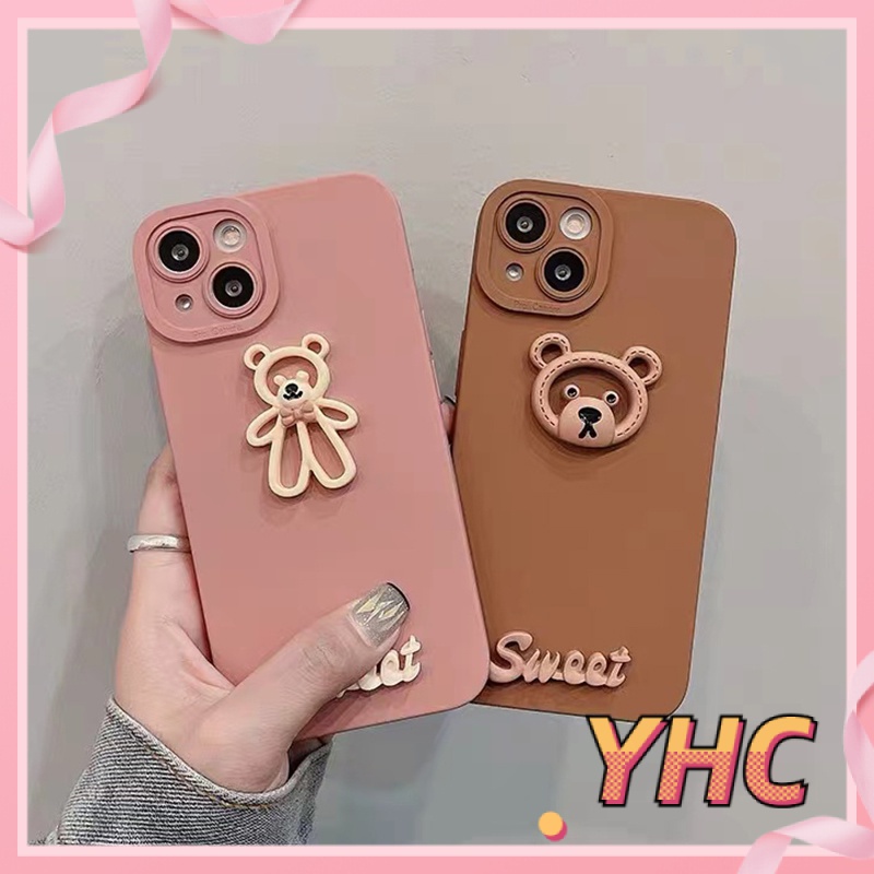 ốp iphone Hình Gấu 3D Dễ Thương Cho Iphone6 6splus 7 7plus 8plus XR X XS 11 12 Pro max Plus Promax max-032