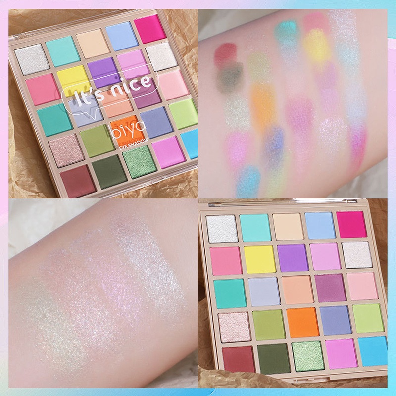 Bảng Phấn Mắt 25 Màu Macaron Ánh Ngọc Trai Lấp Lánh