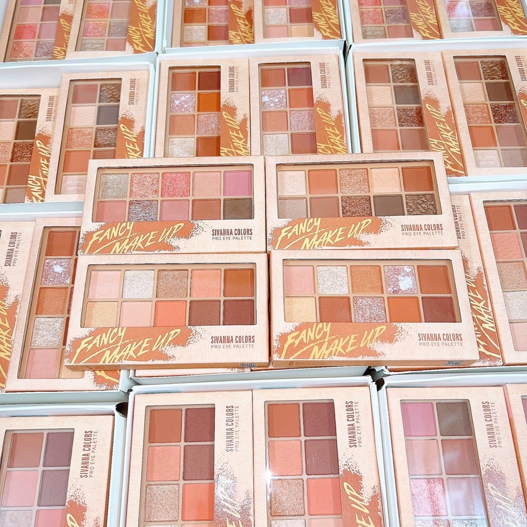 Bảng Phấn Mắt Sivanna Colors Fancy Makeup Pro Eye Palette10 Ô - 4 Tone Màu Thái Lan