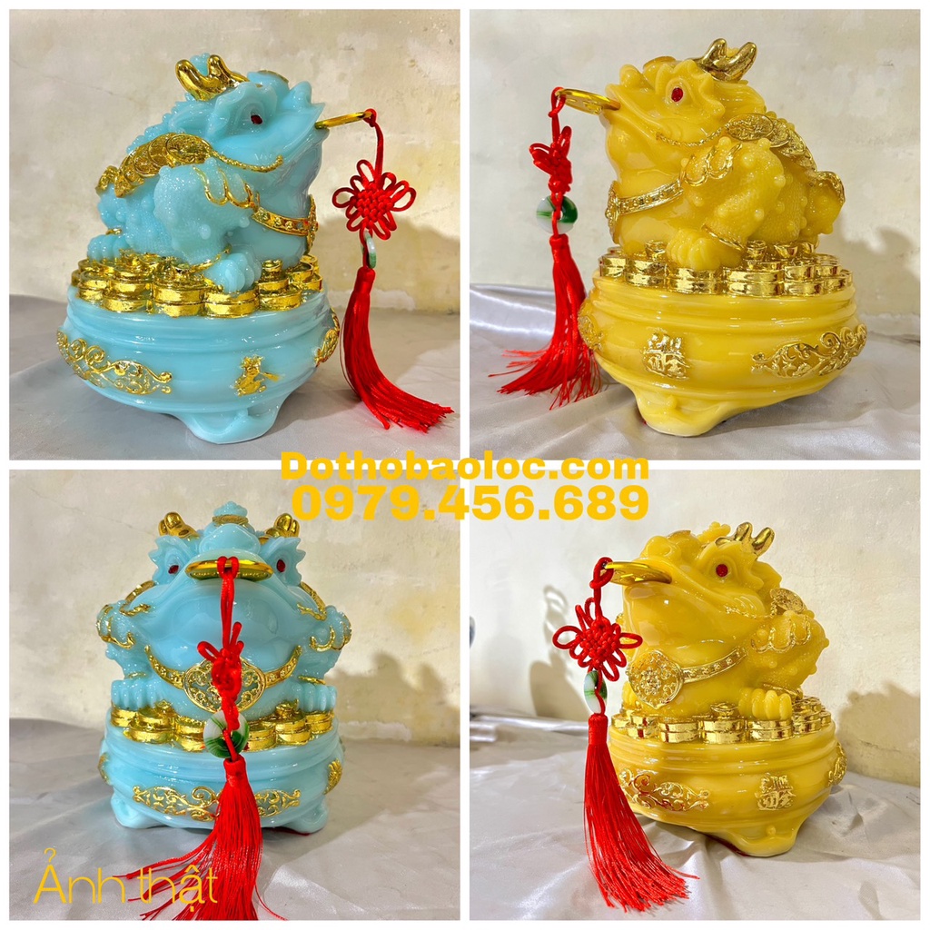Thiềm Thừ Phong Thủy ( Cóc ba chân ) hàng Việt Nam sản xuất để bàn thần tài ông địa cao 20cm [ Ảnh thật shop chụp]