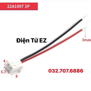 Dây cáp, dây cắm 2 sợi xh 2p đầu cái dài 8cm