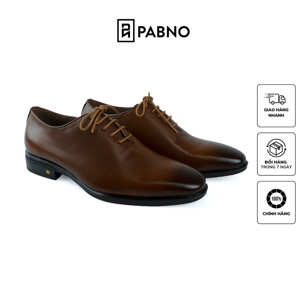 Giày tây nam PABNO PN18002, giày tây nam cột dây, giày tây công sở lịch lãm, giày da thật 100%, giày Oxfords chính hãng
