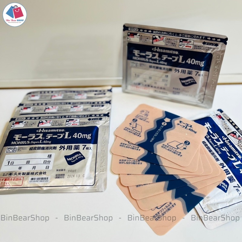 Miếng dán size L Salonpas Hisamitsu Nhật Bản bịch 7 miếng