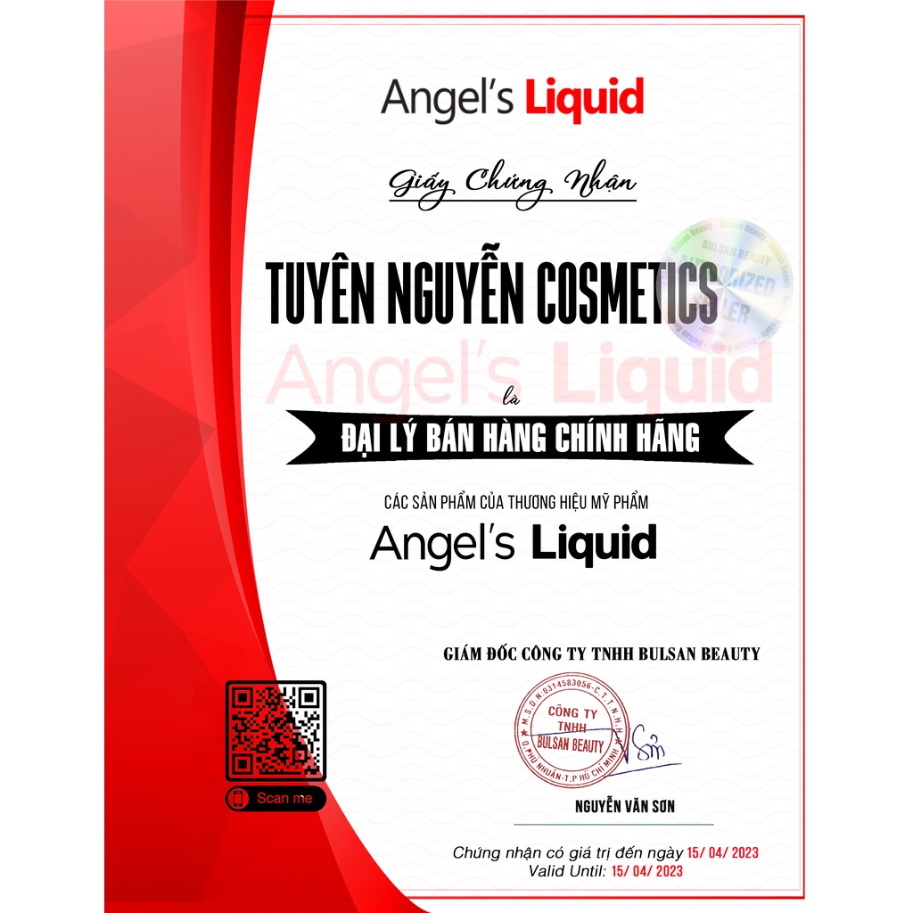 Hộp 15 ống Siêu tinh chất làm Hồng Se Khít Vùng Kín ANGEL'S LIQUID GLUTATHIONE PLUS NIACINAMIDE INNER PURE GEL