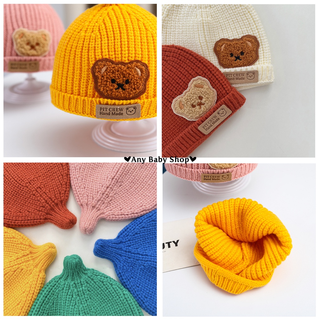 Nón len nhiều màu cực hình gấu cute cho bé trai và bé gái (size nhí - hàng có sẵn) ❣❣