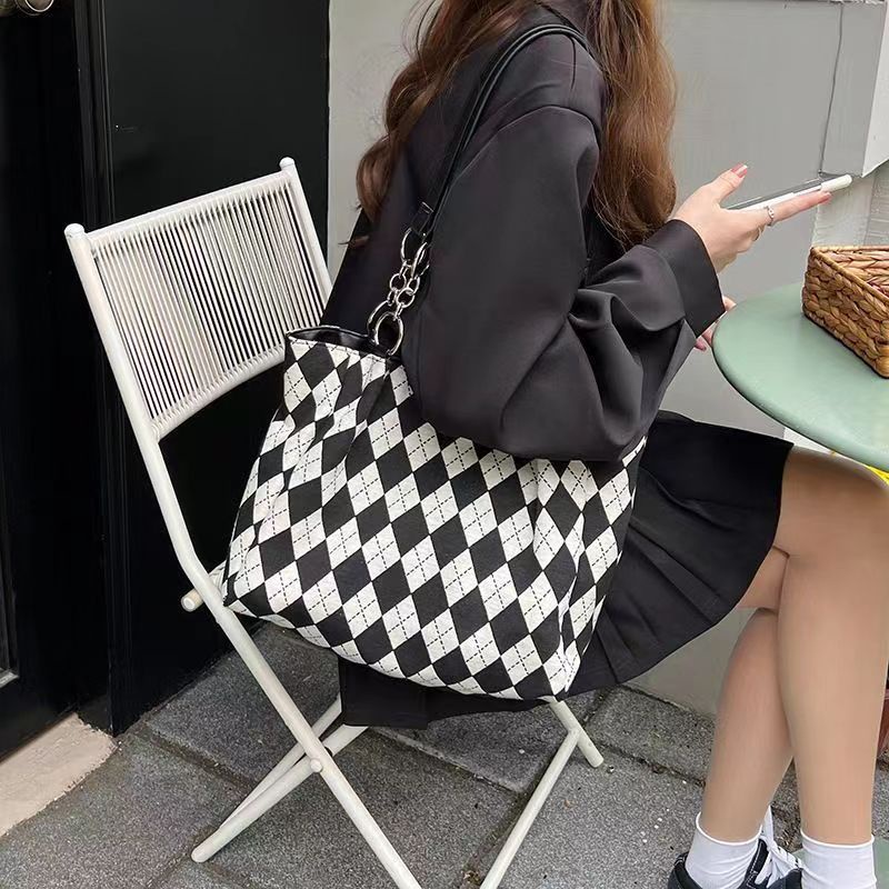 Túi Xách Vải Canvas Thiết Kế Cỡ Lớn Thời Trang Cao Cấp Trẻ Trung