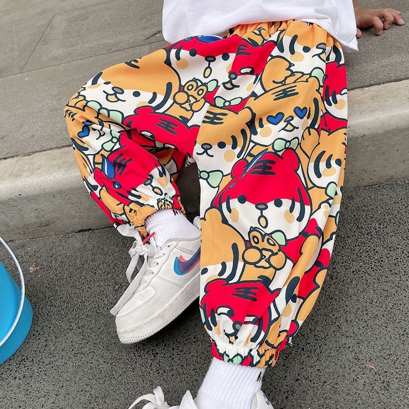 80-140cm Trẻ Em Mùa Hè Unisex Quần Muỗi Cho Bé Phong Cách Mới Bé Trai Hợp Thời Trang Hoạt Hình Búp Bê Phong Cách Mỏng Thường Ngày Bloomers Quần Áo Trẻ Em