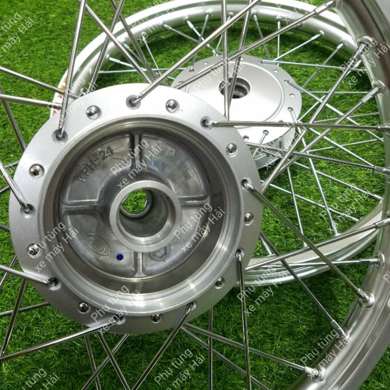 Bánh căm đùm zin theo xe wave @ 2019 căm mạ crom niềng nhôm thái full má đùm trước sau giả zin 1/1 như hình msp 0142